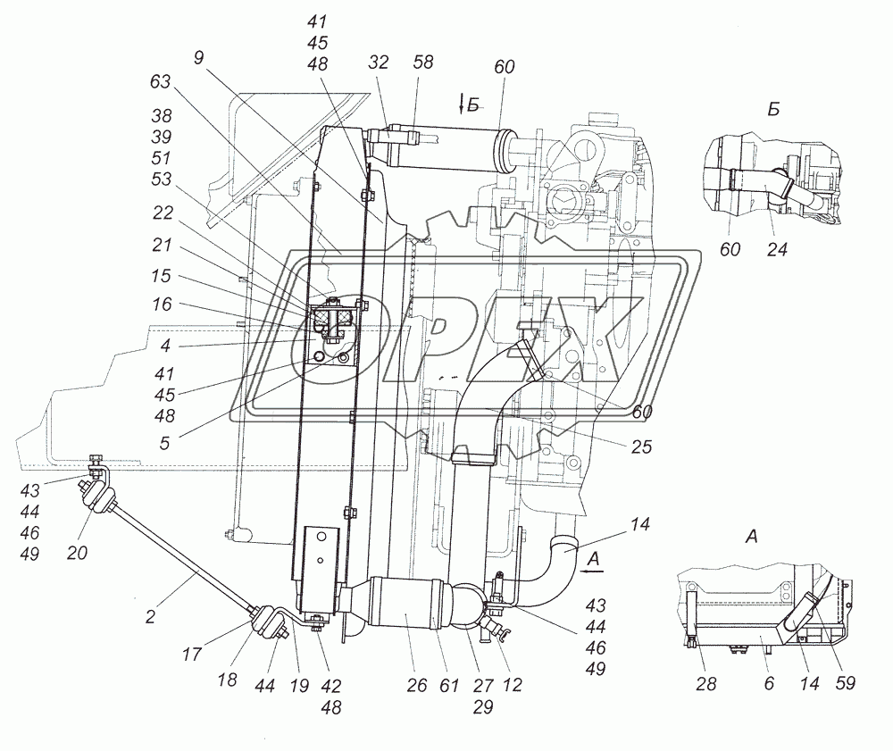 4308-1300023 Установка радиатора